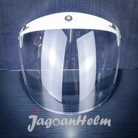 Gambar KACA HELM RETRO | VISOR PET CF RETRO | VISOR BOGO LURUS ORIGINAL CARGLOSS - CLEAR BLACK dari JAGOAN HELM undefined 2 Tokopedia