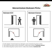 Gambar PINTU UTAMA / KAMAR BAJA GG DOORS TYPE LUXURY 90.13 (90x230cm) - SINGLE 13.230cm BLACK, BUKA KANAN dari CiptaSumberMakmur undefined 5 Tokopedia