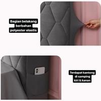 Gambar sarung sandaran tempat tidur / cover dipan kepala kasur - 160 cm, Broken white dari Coastal Dream Shop undefined 4 Tokopedia