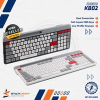 Gambar Rexus KB02 Wireless Keyboard Dual Connection Mosaic KB-02 - Hitam dari Starcomp Solo undefined 1 Tokopedia