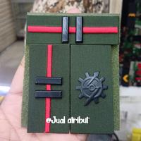 Gambar Pangkat Kerah Baju PDL LETTU ELEKTRONIKA korps LEK AL Logam Timbul - lis merah dari JUAL atribut undefined 3 Tokopedia