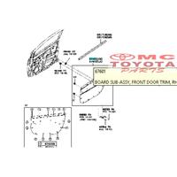 Gambar Panel Assy Door Trim Doortrim Pintu Depan Kanan Kiri Agya Ayla 2012-2015 Original 67610-BZ510-B0 67620-BZ500-B0 - Kiri  dari Griya Rezeki undefined 5 Tokopedia