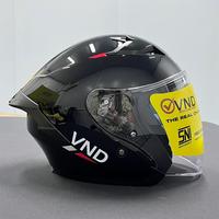 Gambar VND Racing Helm Half Face Double Visor + Spoiler Tipe AK 66 Warna Black Glossy / Grey / White Ukuran M L XL Original - L: 59 - 60 CM, WHITE dari BOSTOKOTOP undefined 5 Tokopedia