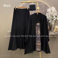 Gambar Sally Scarf Set 2 in 1 Daniya Set rok kurung + HIJAB Segi 4+ blouse brukat lace + baju melayu modern - Denim + Hijab dari sallyscarfofficial undefined 1 Tokopedia
