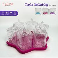 Gambar CALISTA TOPLES BELIMBING SET 6 PCS TOPLES PLUS 1 NAMPAN NEW PRODUCT / CALISTA TOPLES BELIMBING MULTIFUNGSI TEMPAT ANEKA SNACK DAN KUE - PINK, BUBBLE dari Garansi Elektronik undefined 3 Tokopedia