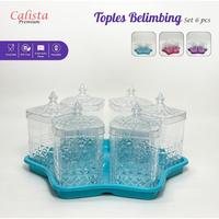 Gambar CALISTA TOPLES BELIMBING SET 6 PCS TOPLES PLUS 1 NAMPAN NEW PRODUCT / CALISTA TOPLES BELIMBING MULTIFUNGSI TEMPAT ANEKA SNACK DAN KUE - PINK, BUBBLE dari Garansi Elektronik undefined 1 Tokopedia