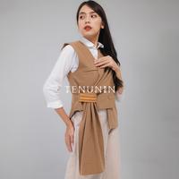 Gambar TENUNIN OUTER KAJUWULU SERIES | Outwear Rompi Vest Kain Tenun Ethnic Asli NTT Atasan Kerja Linen Klook Elegan Pria Wanita Casual Smart dari Tenunin_official undefined 3 Tokopedia