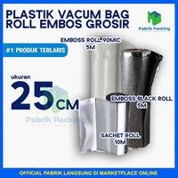 Gambar PLASTIK VACUM EMBOS / VACUUM SEALER ROLL EMBOSSED EMBOSS VARIAN 25x500 - Hitam dari PabrikPacking undefined 1 Tokopedia