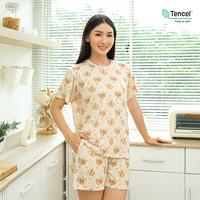Gambar Cielyn | Spring Series | O - Neck T-shirt | TENCEL MicroModal | Piyama Wanita Tencel - ELOWEN, HALFPANTS S dari Cielyn Official undefined 1 Tokopedia