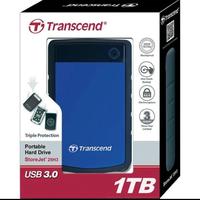 Gambar TRANSCEND storejet 25H3 hdd harddisk external 1 tb antishock usb 3.0 dari Three J Comp undefined 3 Tokopedia