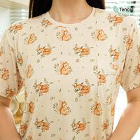 Gambar Cielyn | Spring Series | O - Neck T-shirt | TENCEL MicroModal | Piyama Wanita Tencel - ELOWEN, HALFPANTS S dari Cielyn Official undefined 2 Tokopedia