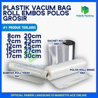 Gambar Plastik Vacum Vacuum Sealer Packing Roll Embossed Delkochoice 5 Meter - Transmetz Roll, 17CM X 500CM dari PabrikPacking undefined 2 Tokopedia