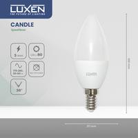 Gambar Luxen Lampu LED Candle 5 Watt Cahaya Putih dan Kuning - Putih dari Luxen Indonesia_NEW undefined 2 Tokopedia