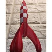 Gambar Mainan Action Figure Roket Tintin - Explorers on the moon rocket figurine - 200mm dari marlinaian undefined 5 Tokopedia