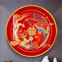 Gambar Lukisan Dinding Hiasan 5D Porcelain - Bulat Naga Phoenix - Bingkai Alumnium Detail Diamond - I, D50 dari GoodShop12_NEW undefined 1 Tokopedia