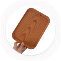 Gambar Baki Nampan Aesthetic Motif Kayu Nampan Saji Aesthetic Untuk Cafe Restoran - 17x24cm dari Abeeing undefined 4 Tokopedia