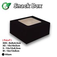 Gambar Snack Box - Kotak Kue - Dus Donat- LAMINASI - M :16x13x8 cm, Hitam - POLOS dari PAWON 88 undefined 4 Tokopedia