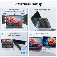 Gambar S1 Laptop Screen Extender, 14'' Laptop Monitor Extender FHD 1080P IPS Dual Portable Monitor for 13"-17" Laptops, Plug and Play Compatible with Windows, Switch, PS5 dari SHEZAAANDABRRAR undefined 5 Tokopedia