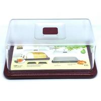 Gambar TERBARU Square Cake Plate Food Keeper Storage Box Kulkas Premium 13.5" Kotak Makanan Kue Tart Cake Roti Tawar Bolu Biskuit Snack Cemilan Dessert Buah Sayur Tempat Penyimpanan Display Makanan Sushi Tutup Mika Akrilik Cafe Restoran Hotel Dapur Katering dari CV sumijah undefined 3 Tokopedia