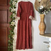Gambar Polkadot Long Dress Bata Rayon dari rh.ol.shop undefined 2 Tokopedia