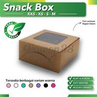 Gambar Snack Box - Kotak Kue - Dus Donat- LAMINASI - M :16x13x8 cm, Hitam - POLOS dari PAWON 88 undefined 1 Tokopedia