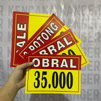 Gambar Kertas Obral Harga Kertas Sale Tulisan Obral - 100RB, TIDAK LAMINATIN dari KENCANA HANGER_NEW undefined 4 Tokopedia