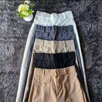 Gambar ORO PANTS Highwaist Loose Pants Trousers - Celana Anti Kusut Knit - Putih BW, L dari ABD fashion.id undefined 5 Tokopedia