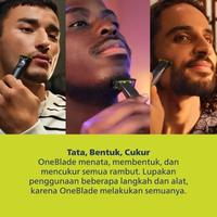 Gambar PHILIPS OneBlade QP1424/10 Alat Cukur Jenggot Kumis Hybird Elektrik - PLUS BUBBLE dari bangkitshell undefined 2 Tokopedia
