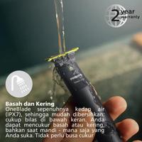 Gambar PHILIPS OneBlade QP1424/10 Alat Cukur Jenggot Kumis Hybird Elektrik - PLUS BUBBLE dari bangkitshell undefined 3 Tokopedia