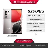 Gambar itel S25U RAM 8+8/128GB - 6.78"FHD+ Amoled 3D 120hz - 6.9mm Ultra Slim Design - Corning Gorila Glass 7i - 32MP Selfie Cam - Rear Cam 50MP+2MP Macro -  NFC - IP64 - DTS Sound - Hitam, Non Proteksi dari itel Authorized Shop undefined 1 Tokopedia