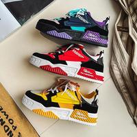 Gambar Fashion Platform Men Casual Shoes Outdoor Breathable Sneakers Skateboarding Sport Shoes Student Anti-skid Tennis Athletic Shoes - Red, 39 dari BAO PEDIA undefined 4 Tokopedia