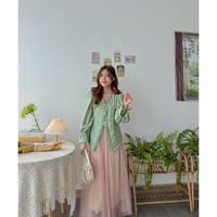 Gambar Kanon - Ezra Kebaya Blouse - Blouse Kebaya Modern Motif Bordir Bunga - Pistachio, S-M dari tokobesot213 undefined 4 Tokopedia