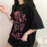 Gambar Kulor. kaos 20s Korean style Pink Graffiti kaos oversize wanita baju bigsize lengan pendek retro Vintage 100% cotton/149 - Hitam, M dari Kulor.id undefined 1 Tokopedia