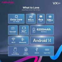 Gambar Tablet Advan VX Neo 10.1" HD Octacore T606  Ram 4GB Storage 128GB OS Android 14 Tablet Android Advan Tab VX Neo dari Langgan Comm undefined 3 Tokopedia