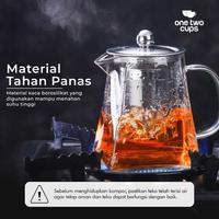 Gambar Teko Teh Kaca Tahan Panas Api Glass Teapot with Saringan - 350 ML dari Perabot Omah.Ku undefined 3 Tokopedia