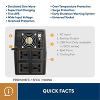 Gambar UPS PROLiNK 1500VA Super Fast Charging PRO1501SFCU dari MXKomputer_NEW undefined 4 Tokopedia