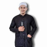 Gambar Baju Koko Haibah Sultan Embos Model Ammu Motif Abstrak Lengan Panjang Pria Dewasa Warna Putih,Hitam,Navy,Hijau,Marun,Coksu Merk An-Nur Original-Fashion Muslim Terbaru - Hitam, S dari SARWI BUSANA undefined 4 Tokopedia