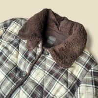 Gambar Wool Sherpa Tartan Coat Jacket - Jaket Wanita Unisex Tebal - Second Thrift Preloved Branded dari Vintage Version undefined 3 Tokopedia
