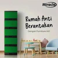 Gambar (READY MAKASSAR) Rak Lemari Laci Container Plastik 4 Susun Jumbo Miracle - Silver Black, Bubble Wrap dari SHP STOR3 undefined 2 Tokopedia
