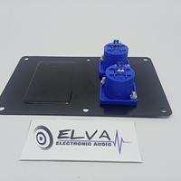 Gambar panel spikon set datar/plat speakon datar + soket bahan plat besi tebal tinggal pasang kabel - platnya saja dari ELVA_electronic undefined 2 Tokopedia
