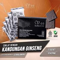 Gambar V10 Coklat Ginseng Premium - VTen Bar Cemilan Cokelat Ajaib 1 Box Isi 5 - 5 Sachet dari Market Mall Store New undefined 1 Tokopedia
