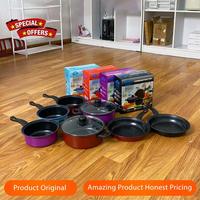 Gambar New HY Panci Set 3 IN 1 Anti Lengket Panci Isi 3 Tutup Kaca Panci Set Pot Cookware Set Berkualitas - Black dari Tokoo Ceriaaaaa undefined 2 Tokopedia