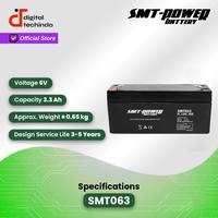 Gambar SAMOTO Battery 6V 3.3AH Baterai Aki Kering Timbangan Digital SMT063 dari Digital Techindo undefined 3 Tokopedia