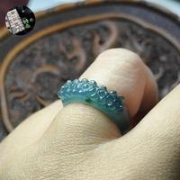Gambar Cincin Giok Burma Ukir Bunga Sakura bersertifikat / Bangle Ring Jadeite certified dari Murah Jasa Rosejade undefined 3 Tokopedia