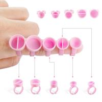 Gambar 100Pcs Eyelash Extension Glue Ring Cups Disposable Tattoo Pigment Container Holder Permanent Makeup Ink Cup Tattoo Needle Tools - Small dari SAM JAYA SHOP undefined 3 Tokopedia