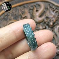 Gambar Cincin Giok Burma Ukir Bunga Sakura bersertifikat / Bangle Ring Jadeite certified dari Murah Jasa Rosejade undefined 5 Tokopedia