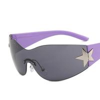 Gambar Y2K Vintage Glasses 2000's Shades Eyewear Glasses Punk One Piece Sunglasses Goggle UV400 Visor очки Female Wrap Around Goggles - W dari Qisor undefined 3 Tokopedia