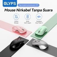Gambar OLYPS Mouse Wireless USB 2.4G Dongle Optical 1600DPI Silent Click Klik Ergonomic Design Type C Fast Charge - MOU32-Hitam dari Olyps Official undefined 1 Tokopedia