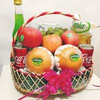 Gambar Parcel Buah Mix Premium L2502 Berisi Buah Anggur Hijau/ Merah, Buah Apel Fuji, Buah Pir Singo, Syrup Marjan, Monde Egg Roll, Minyak Goreng dan Coca Cola Hadiah  Kado Bingkisan Gift Food Snacks Fruit Wadah Keranjang Bambu Hampers Parcel Gratis Kartu Ucapan dari fruitsBOX Buah & Sayur Segar undefined 4 Tokopedia