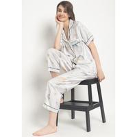 Gambar [READY STOCK] SKY ORGANIC SILK CLASSIC PAJAMAS TENCEL SET PIYAMA - Shortpants M dari Anggrek Karya Abadi undefined 1 Tokopedia